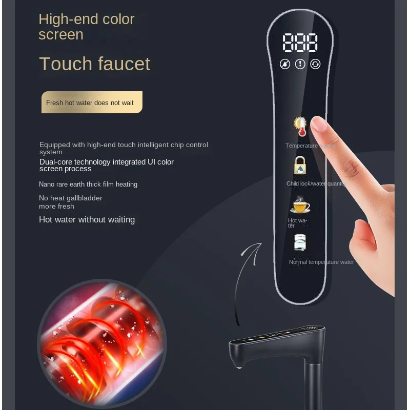 Depuratore d'acqua RO Distributore d'acqua calda e fredda 400gpd Lavello Depuratore d'acqua domestico OEM di fabbrica