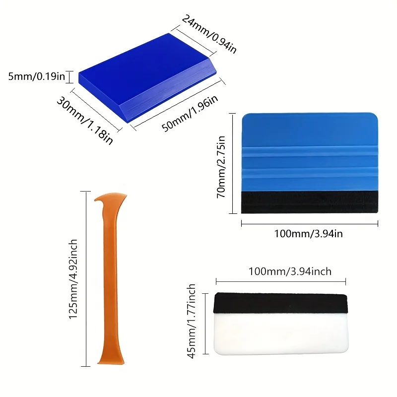 10piece 4piece multipurpose felt squeegees and corner trimmers glass protection film installation tool window film scraper