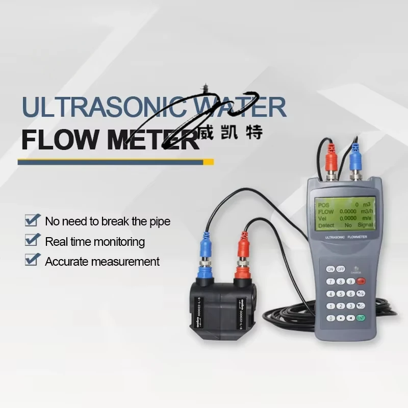 High frequency portable sailor held clamp type Tuf-2000h ultrasonic flowmeter with repeatability of 0.2% and linearity of 0.5%