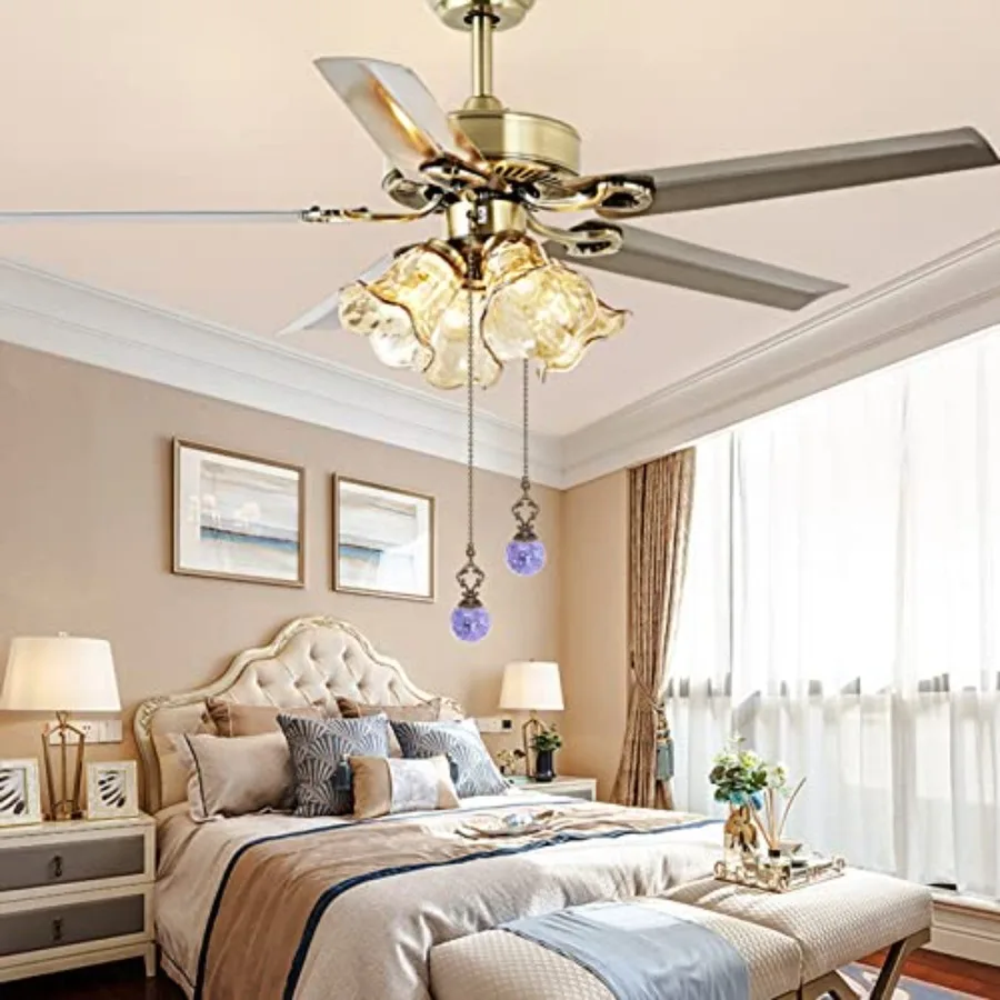 2PCS Ceiling Fan Pull Chain Light Pull Chain Pull String Light Fixture Ceiling Fan Pull Chain Ornaments