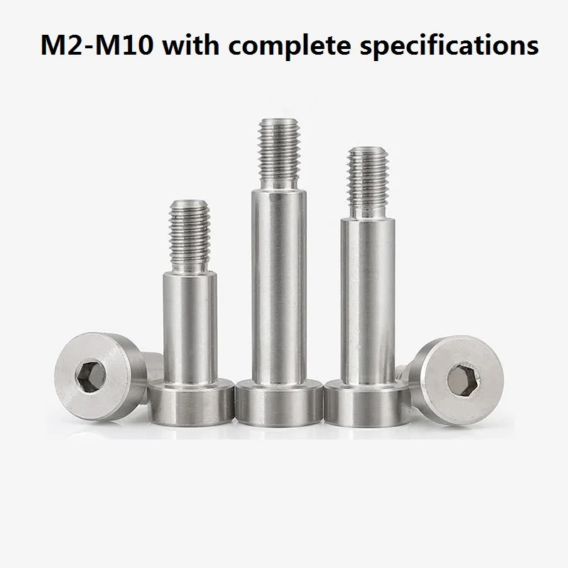 304 stainless steel hexagonal M10 plug screw shoulder raised shoulder half threaded step equal height limit bolt