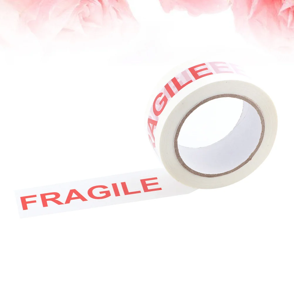 1 Roll Fragile Warning Heavy Duty Sealing For Packing Boxes Waterproof Strong Adhesive Shipping Storage Use Packing Tape Roll