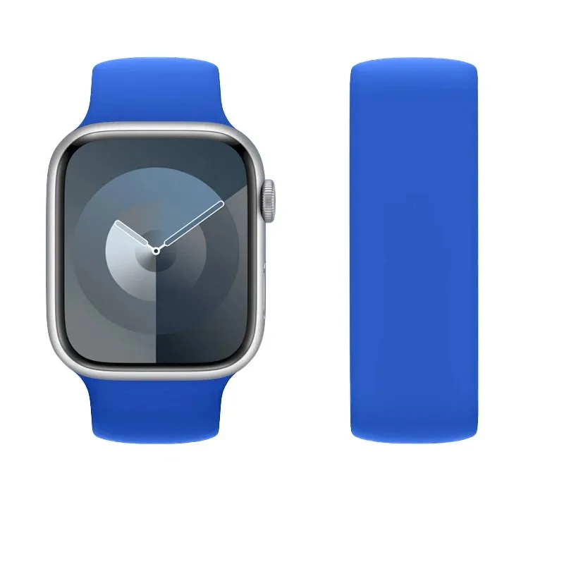 Solo Loop Silikonarmband für Apple Watch 40mm 44mm 45mm 41mm 49mm 42mm 46mm 38mm Armband iWatch Series 11 10 9 8 7 6 SE3 Ultra2
