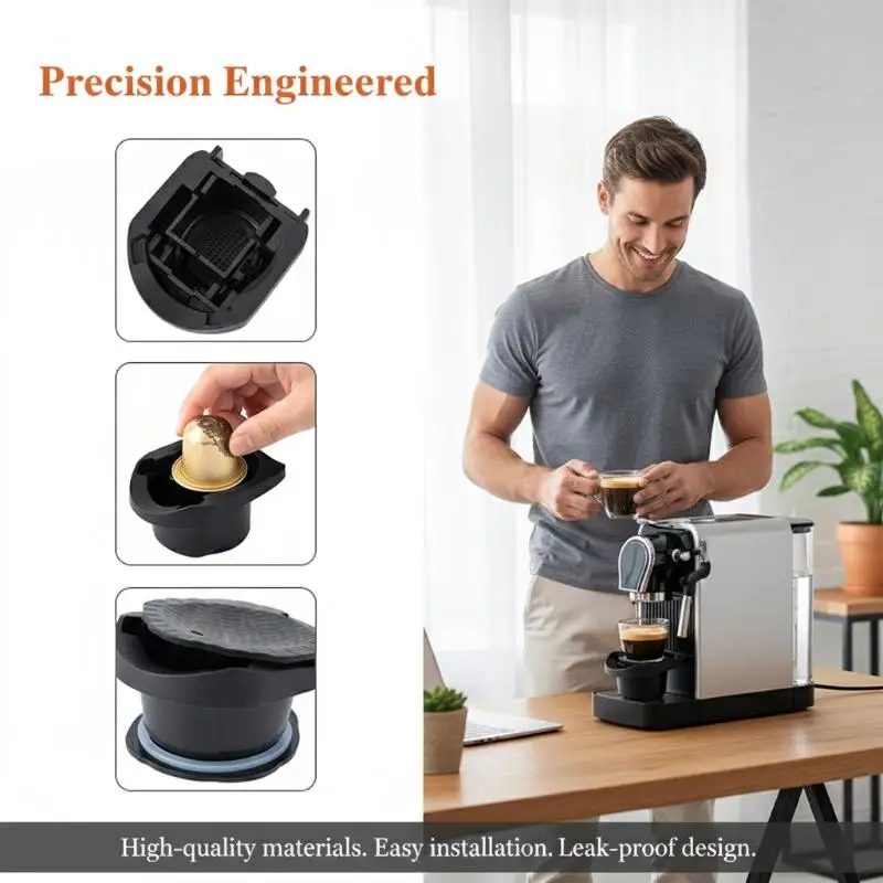 Reusable Coffee Capsule Adapter for Dolce Gusto Genio S Crema Pod Grinder