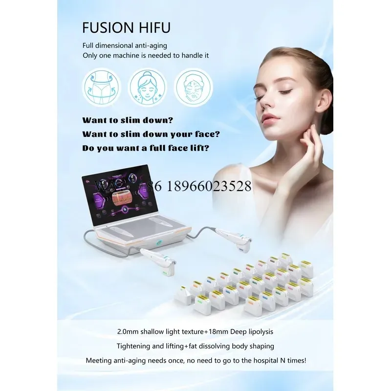 WMWMNU for Facial Lifting Body and Eye Tightening Anti-Aging Neck Lift Desktop ABS with LED 2 Handles