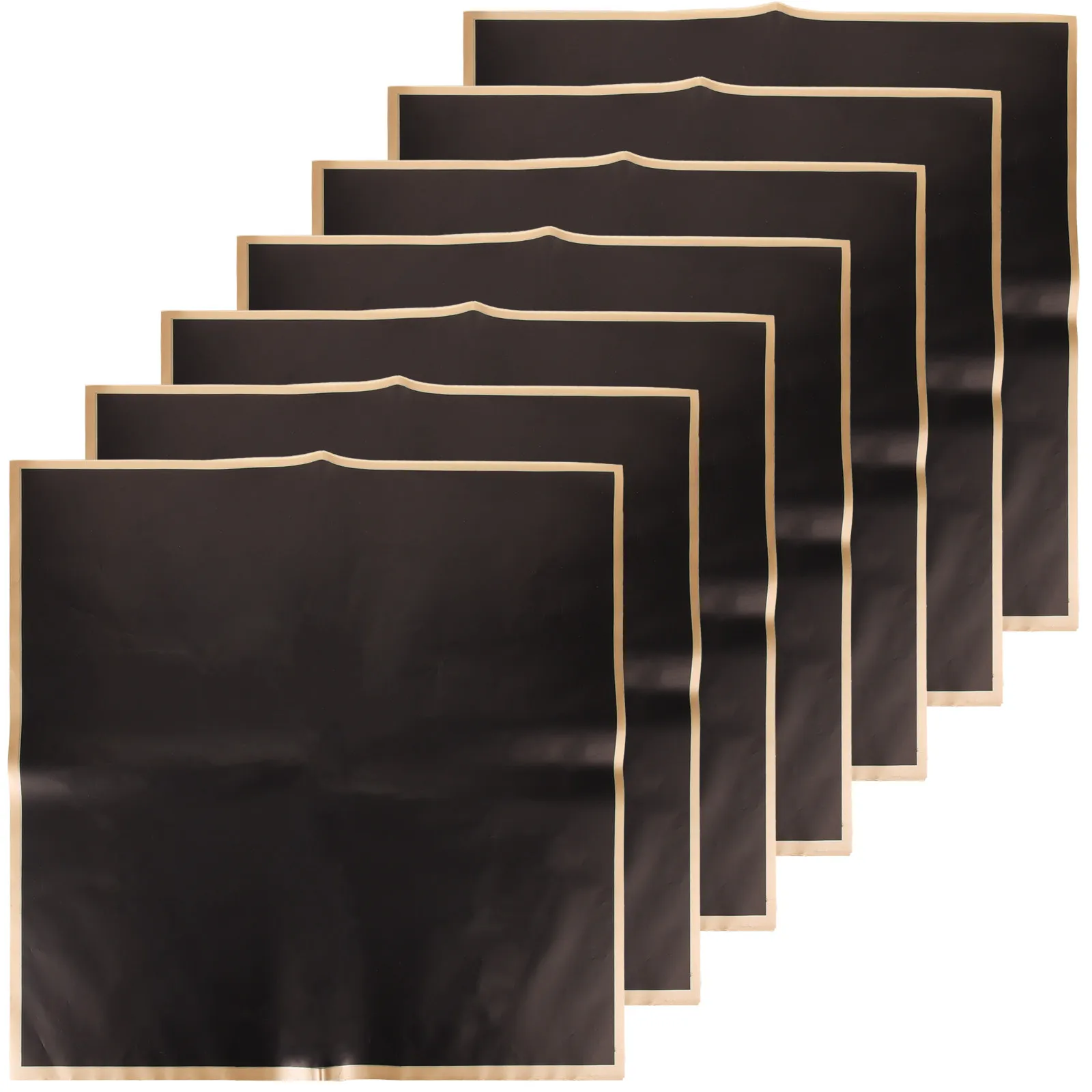 20Pcs Gold-Edged Jelly Film Floral Wrapping Paper Easy Foldable Soft Touch for Gifts Flowers Vegetables Shoes Accessories