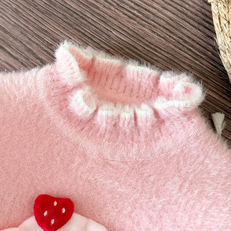 Girly Heart Kawaii MINISO My Melody Fashion Cappotto a maniche lunghe Maglione Bambini carini Maglieria addensata Regali di stoffa per ragazze