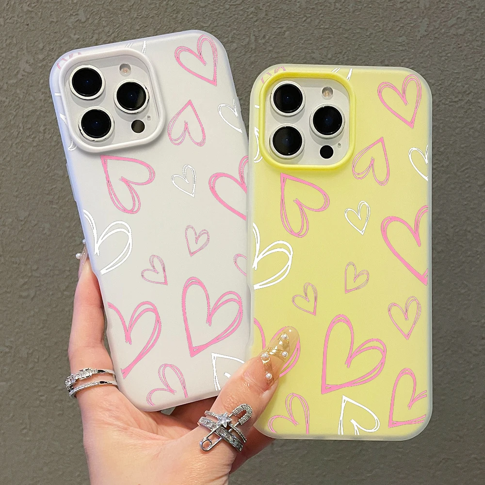 Стильный эстетичный чехол с сердечками для Xiaomi 17 Pro Max 14T 15T Mi 11 Lite 5G, прозрачный, из ТПУ, ударопрочный