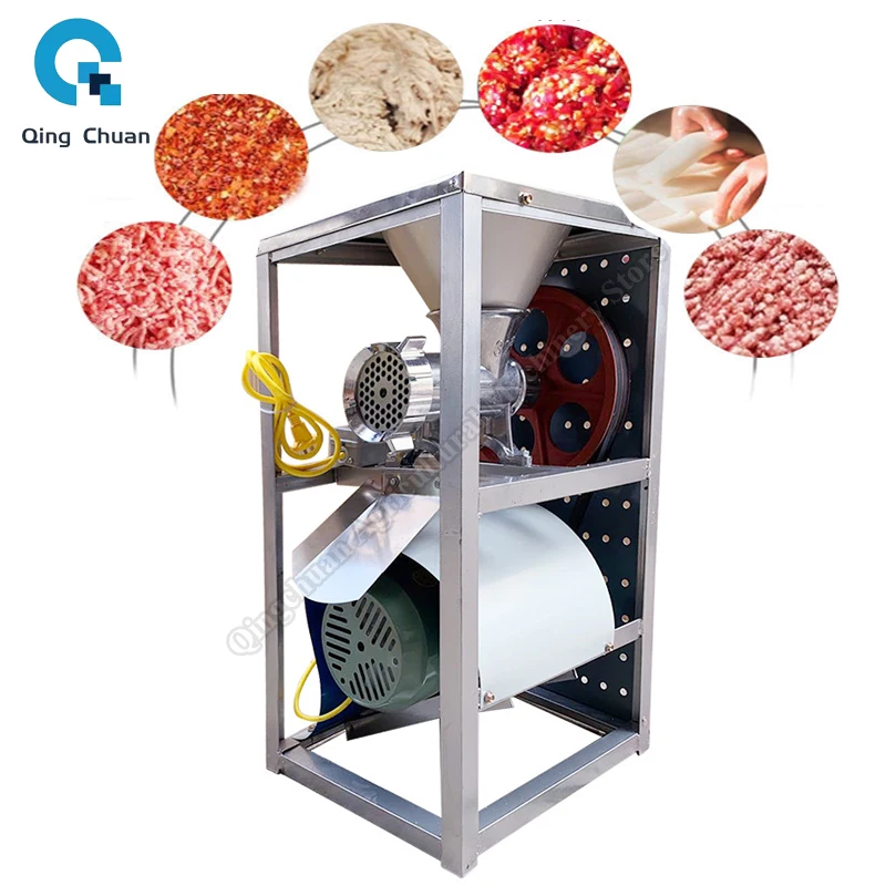 

Промышленная мясорубка-измельчитель для курицы 2.2 кВт, для приготовления корма для животных, бытовая мясорубка, измельчитель перца чили, машина для приготовления чили-пасты