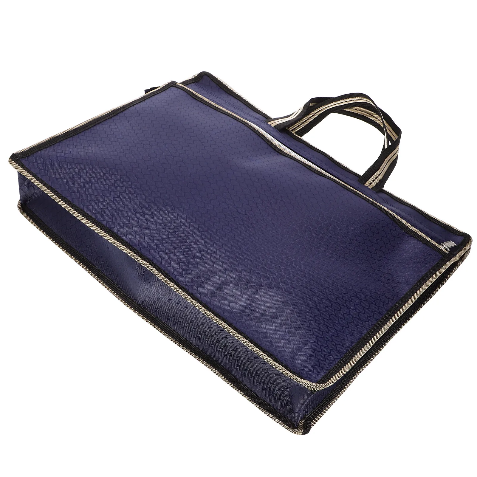 

Oxford Cloth File Bag Zipper Design Portable Document Pouch for Office School Storage Organizer Men Women Daily Use