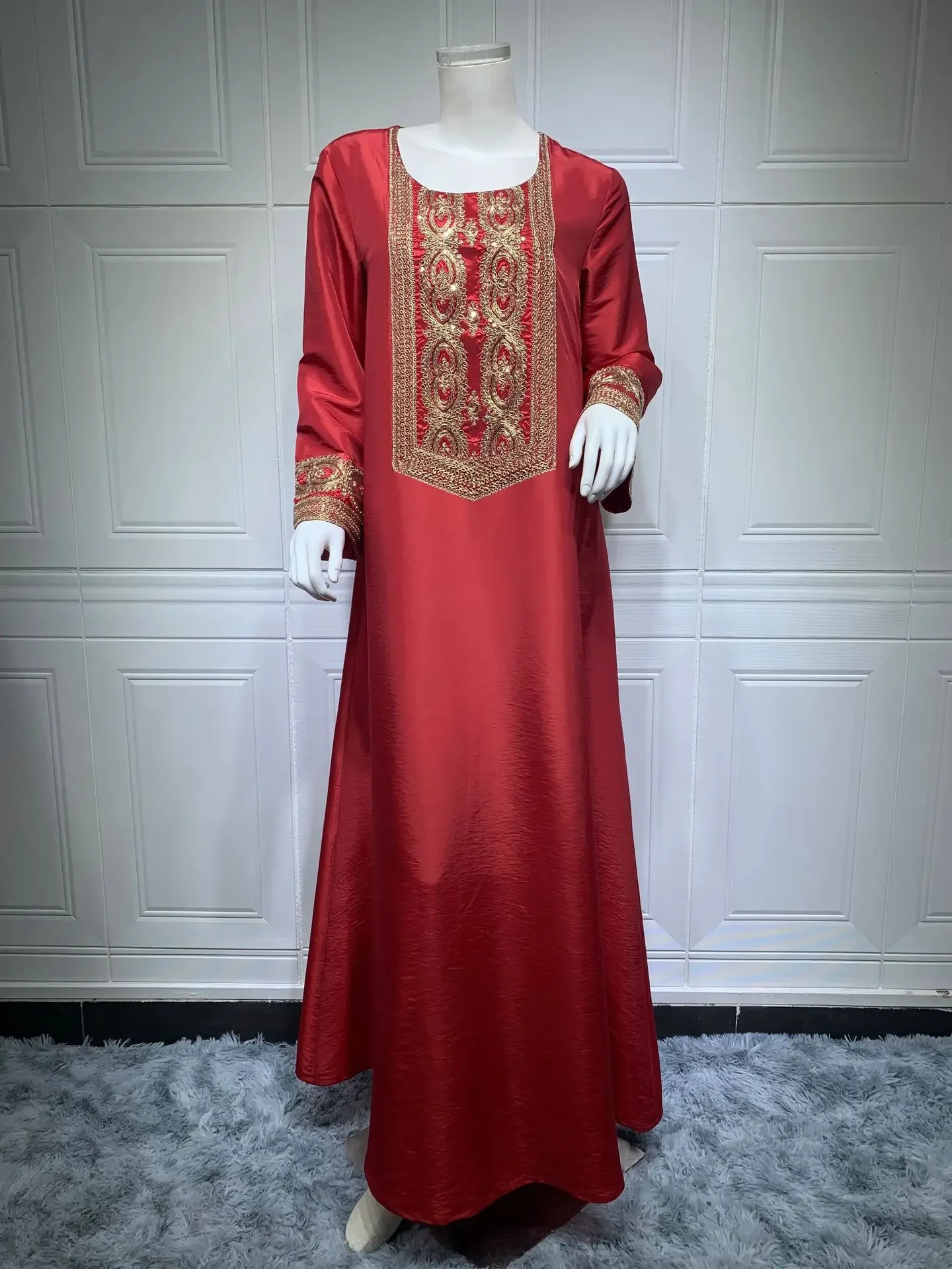 

Light Luxury Embroidered Sequin Abaya for Women Islamic Clothing Loose Elegance Party Evening Gown Arab Dubai Muslim Dress Women