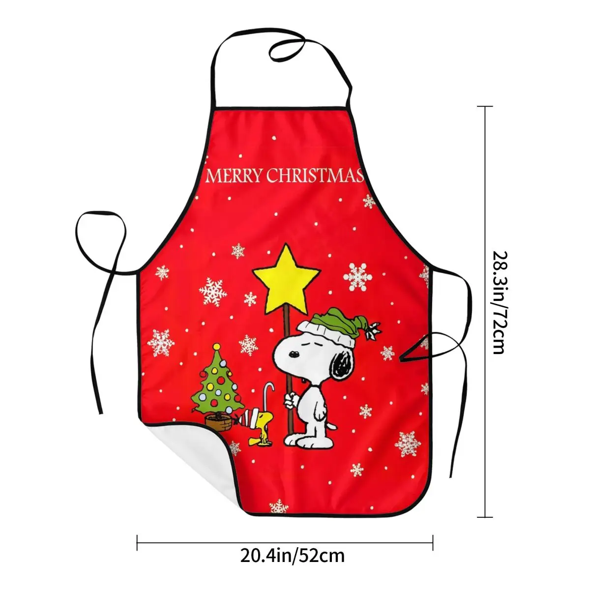 Cute Cartoon Snoopy Apron Household Cleaning Gardening Christmas Bibs Kitchen Waterproof Pinafore for Men Women