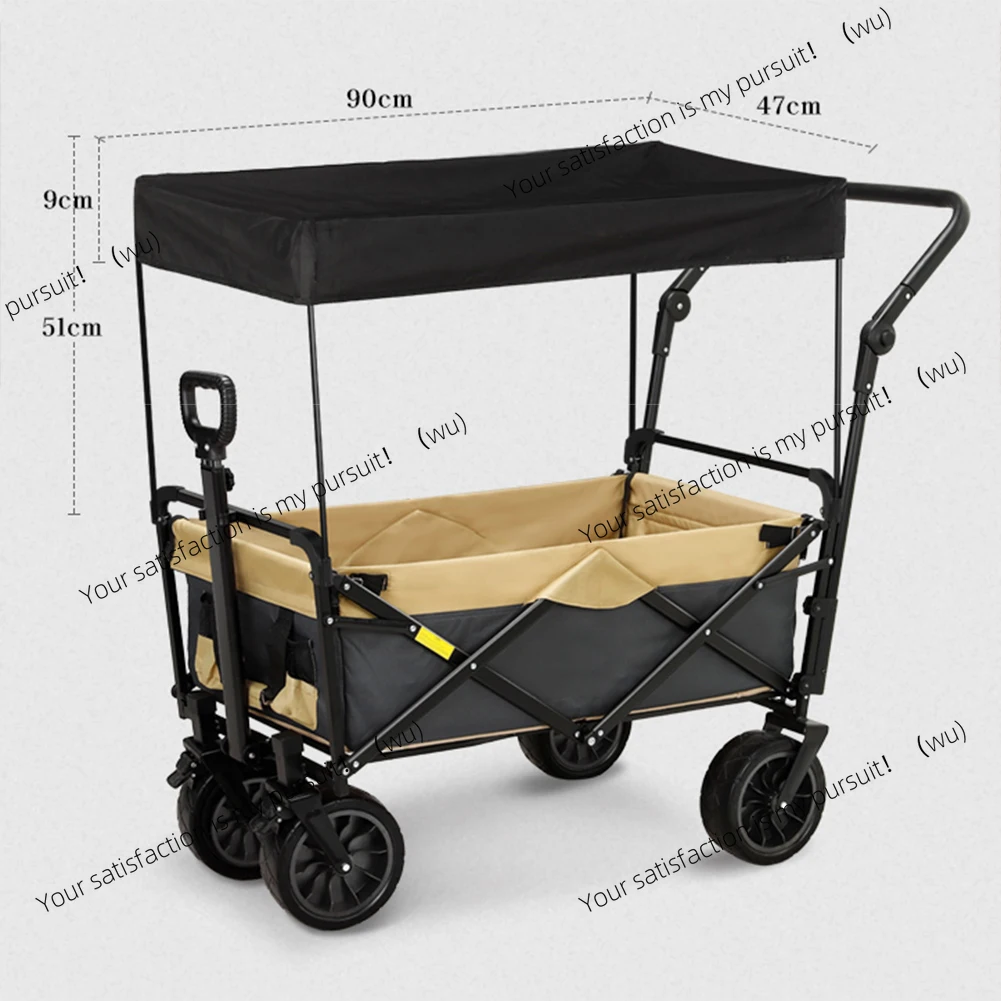 

Garden wagon awning attachment, porch front canopy camping pavilion