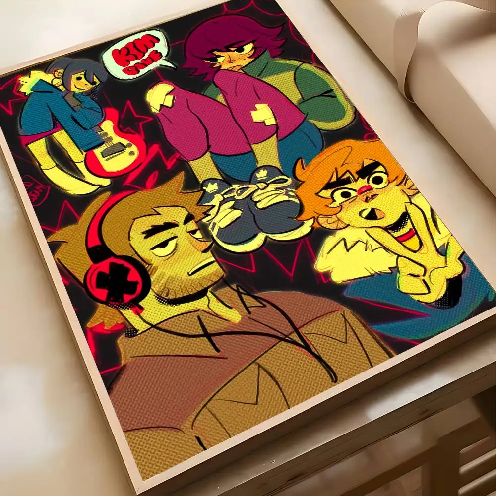 ملصق Scott P-pilgrim vs the World أنيمي ملصق فني مع مطبوعات هدية تزيين غرفة النوم وغرفة المعيشة