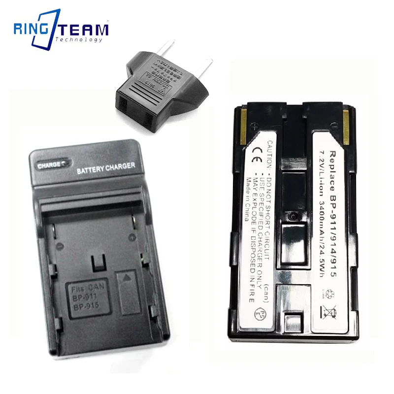 With EU Plug AC Charger+BP-911 BP-914 BP-915 Camera Battery for C2,DM-MV1,DM-MV10,E1,E2,E30,ES300V ES4000,ES410V,ES420V,ES50