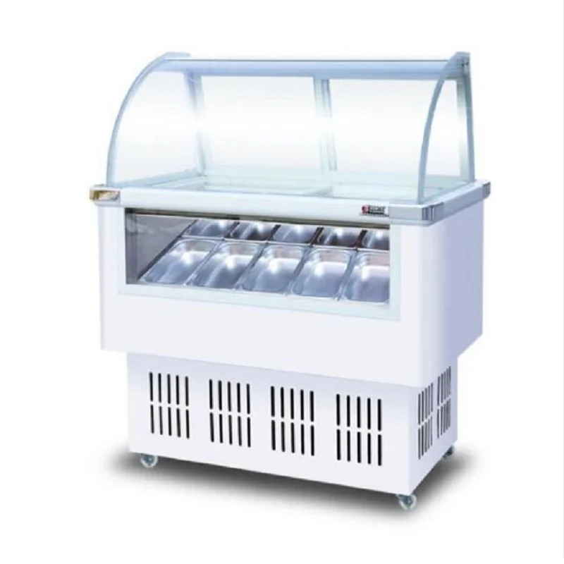 10 Trays Ice Cream Display Deep Freezer With Free Shipping By Sea