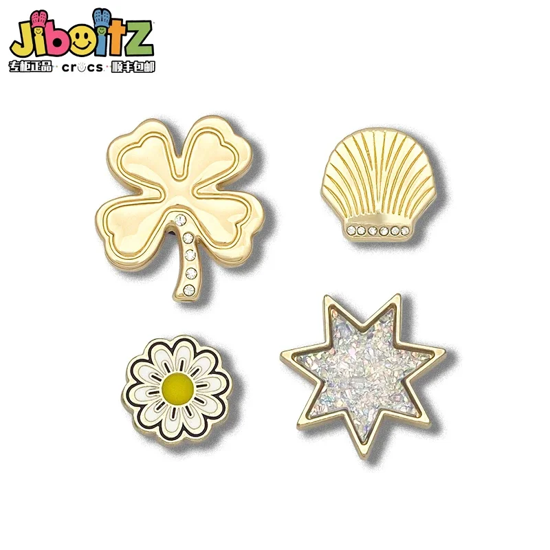 

Diamond Shiny Star Flower Metal Sheo Charms for Sandals Clogs Y2k Fashion Cartoon Pearl Diamond Shoe Decoration Kdis Gifts