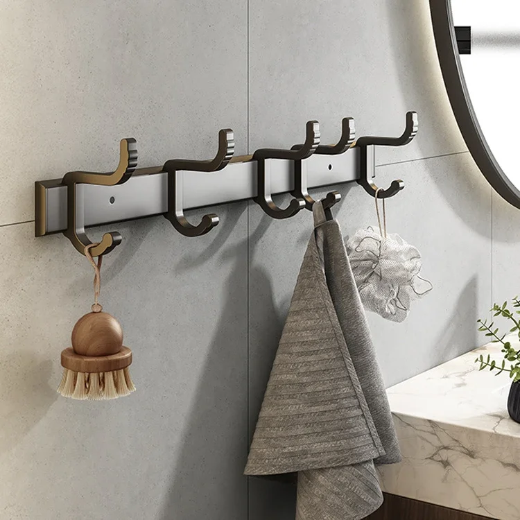 Aluminum Punch-Free Towel Bar, Bathroom Pendant, Toilet Pendant