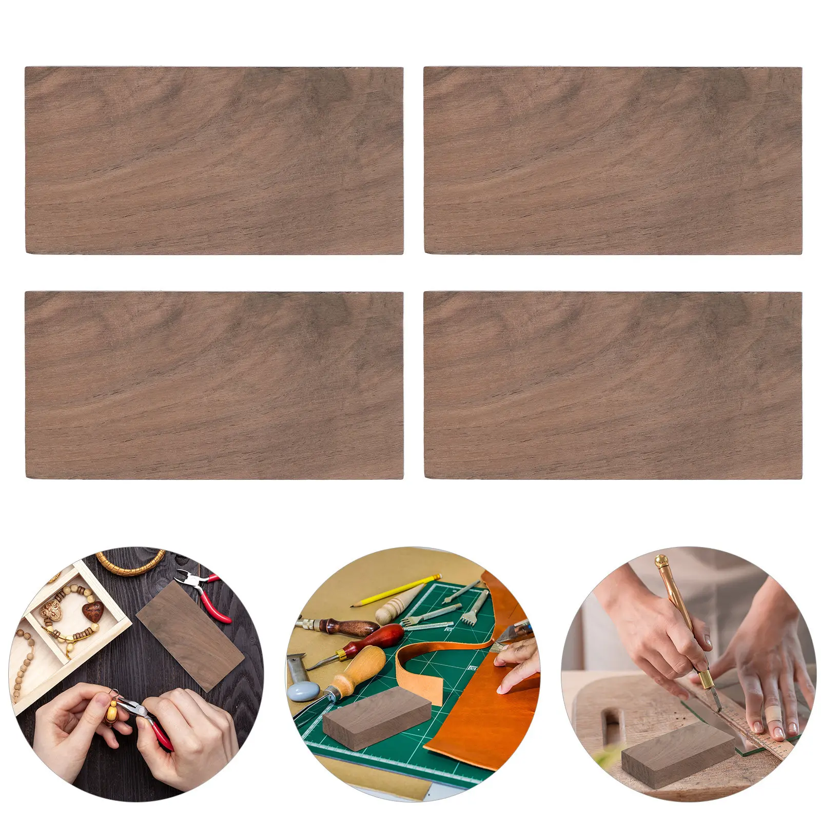 4pcs-walnut-wood-carving-blocks-thick-unfinished-wooden-craft-blocks-for-diy-bowls-home-decor-woodworking-projects-natural-grain
