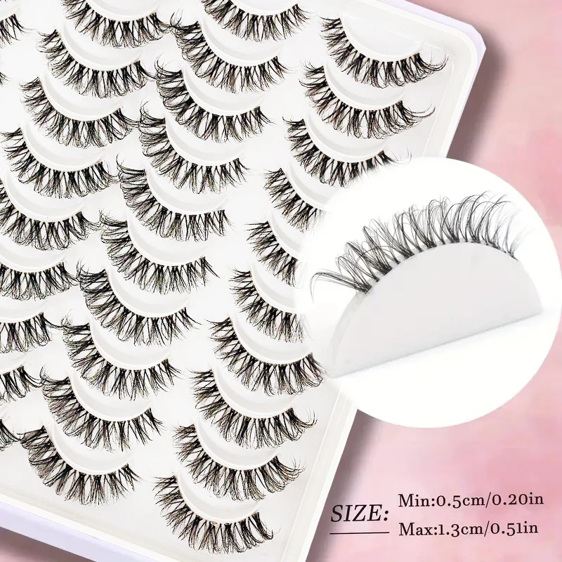 20 par ręcznie robionych rzęs 3D Natural Lashes, zestaw do przedłużania rzęs All-in-One Lash Card