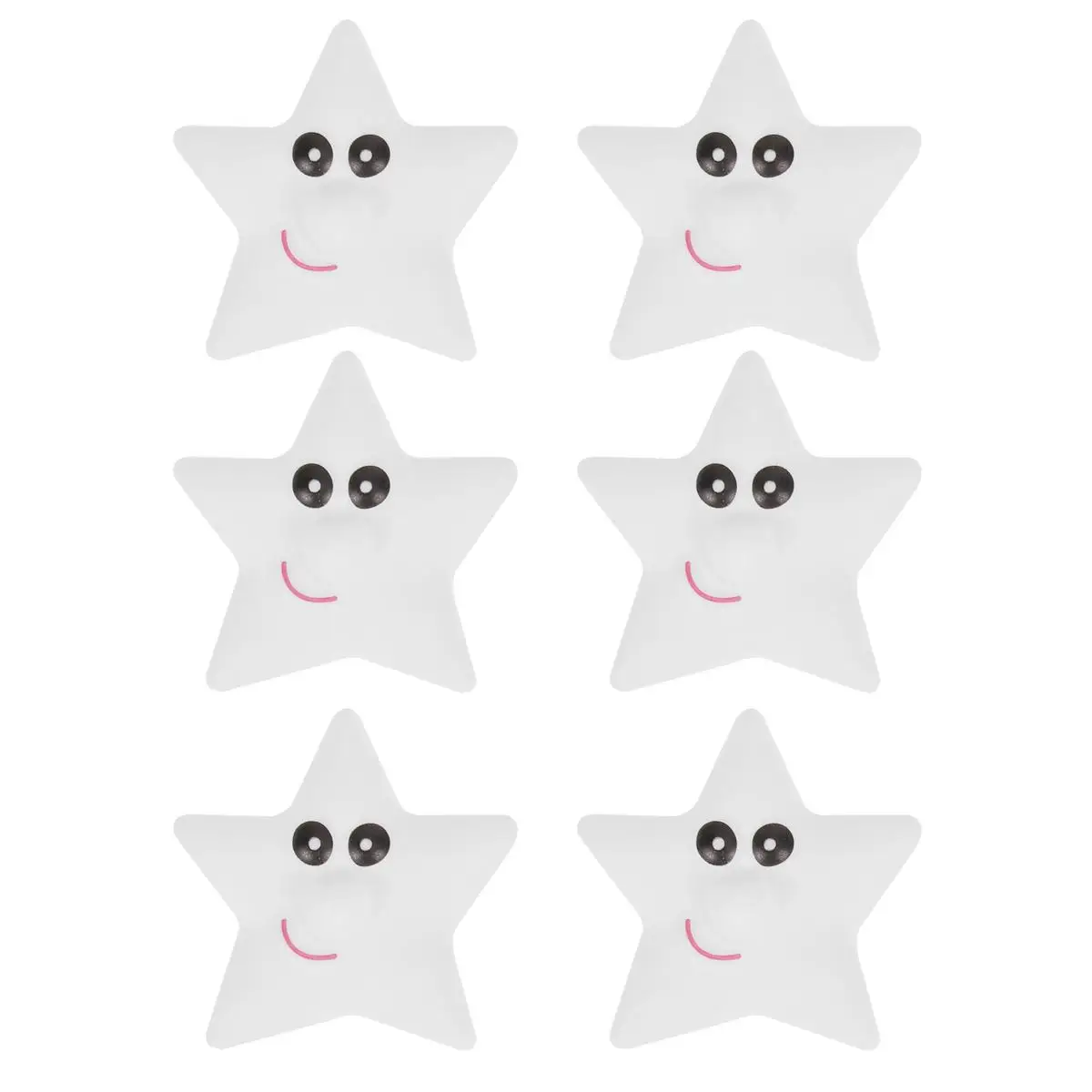 

6Pcs Five-Pointed Star Night Light Colorful LED Lamp Adorable Bed Light Creative Gift for Kids Children