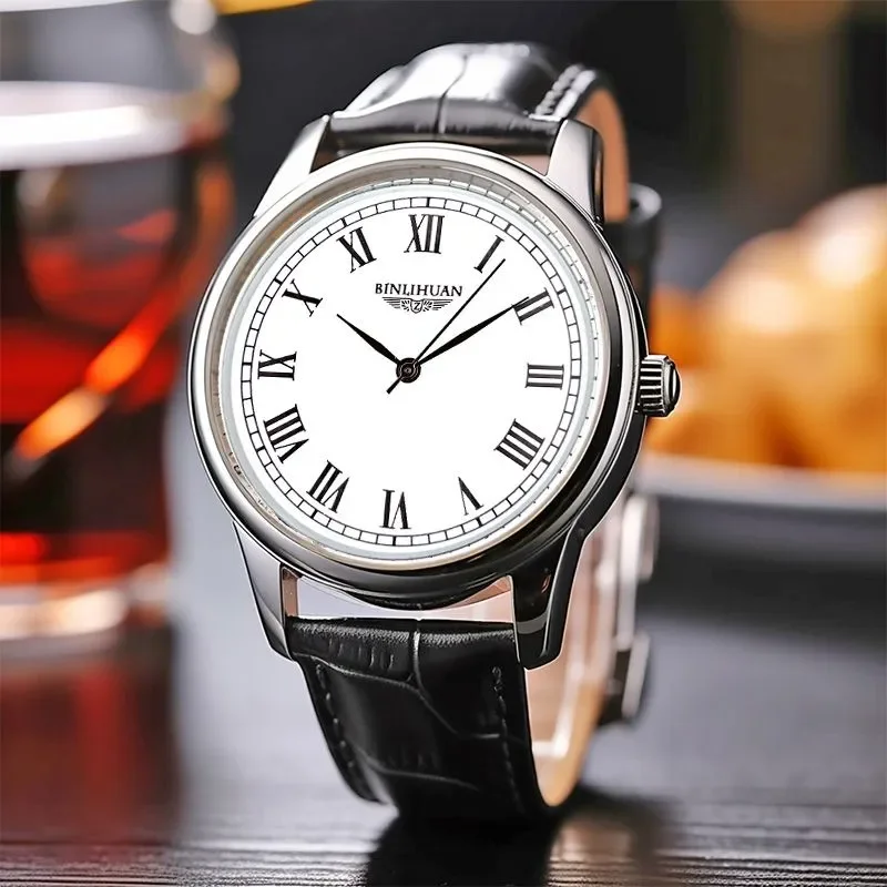 Top Brand Man Wristwatch Luxury Business Waterproof Men Watch For Men Quartz Clock Leather Men's Watches reloj+Box Men's Gift