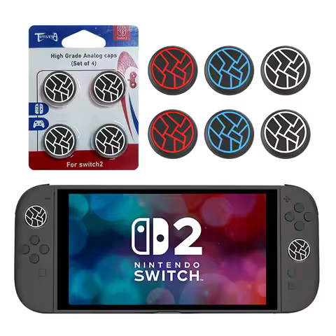 4x Silicone Cap Rubber Skin Thumbstick Grips Joystick Cover for PS4 PS5 Switch 2nd 2025 Thumb Stick NS2 Switch 2 Game Controller