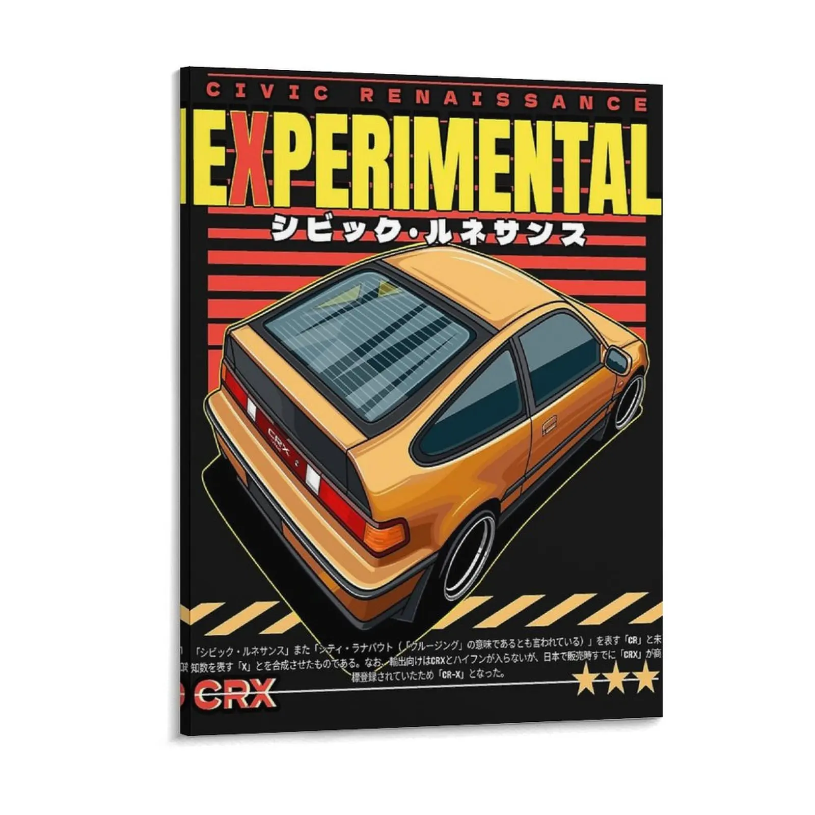 

1995 Classic Crx Del Sol Si Prelude 4Gen Legend Canvas Painting Mural Designs Garage Cinema Framed Wall Paintings