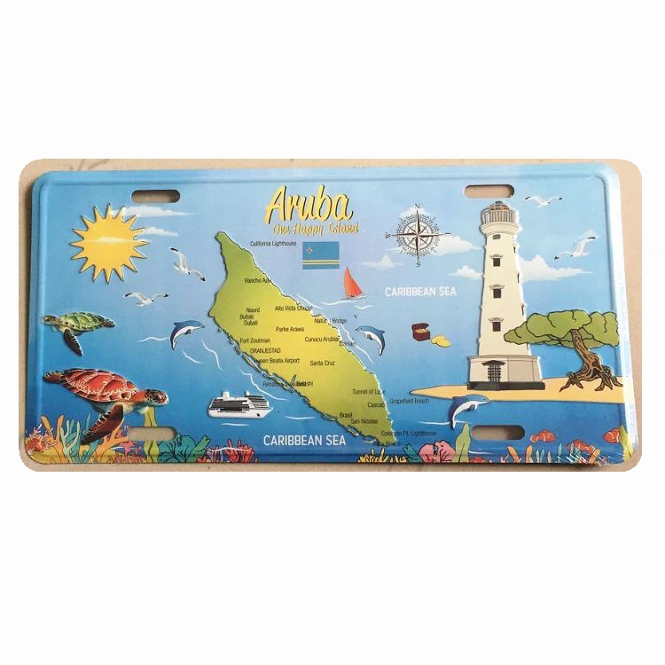 Uwielbiam tabliczka na ARUBA znaki na metalowej blaszce w stylu Vintage Bar samochodowy kawiarnia naklejki dekoracyjne na ลcianฤ plakat artystyczny