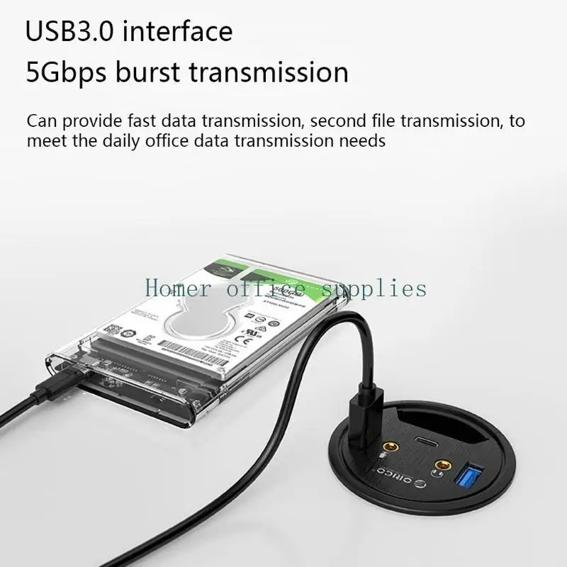K43B Desk 2U1C SPLITTOP SPLITTER USB مع محول واجهة MICROPHONE MICROPHON