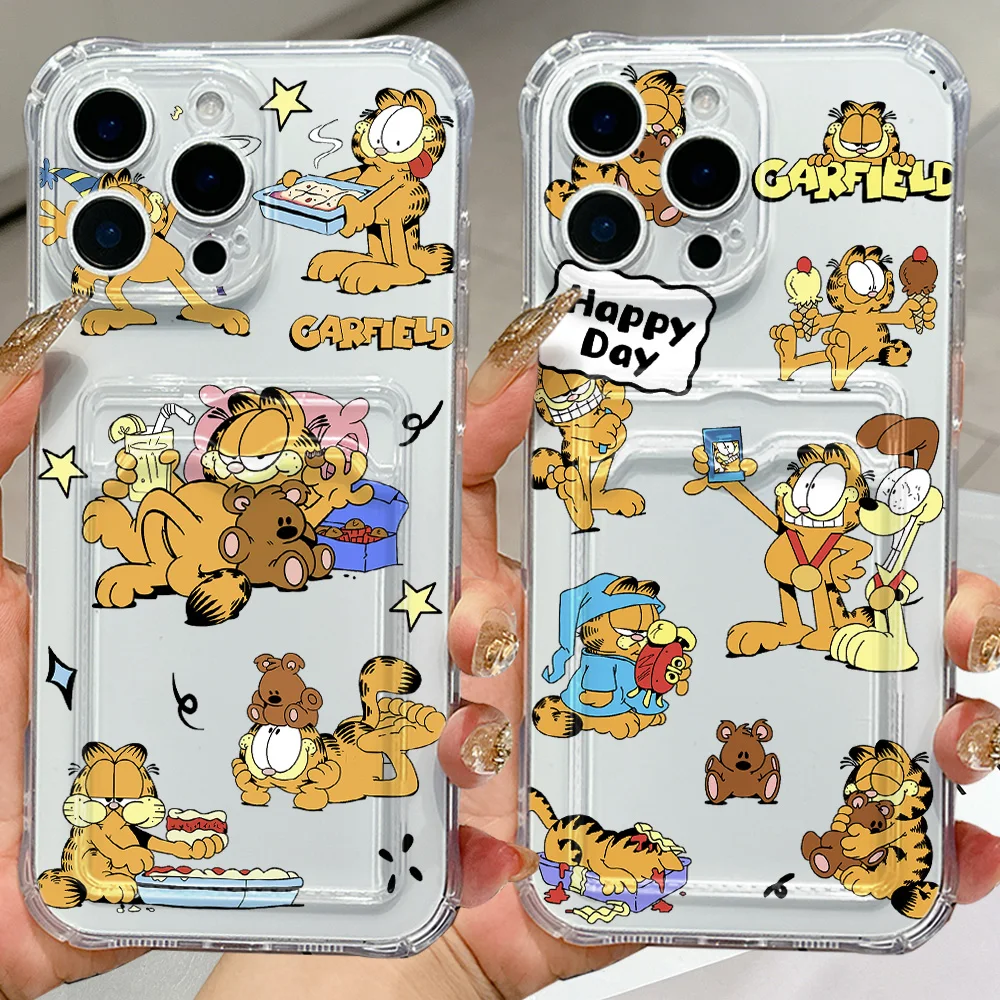 HOT Cartoon G-Garfields Card Hold Case for Samsung Galaxy A17 A07 A56 A36 A26 A55 A35 A06 A05 A24 A14 A54 A25 A34 4G 5G Cover