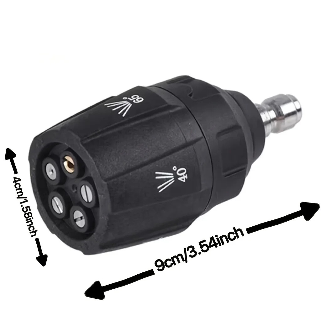5-in-1 High-Pressure Car Wash Machine Nozzle with 1/4 Inch Quick Connector for Professional Cleaning in Seconds