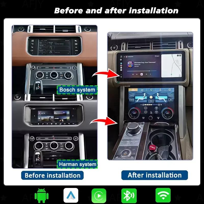 New 4G Flip Screen For Land Rover Range Rover Vogue L405 Sport L494 2013-2023 Dual System Car Radio Multimedia Player GPS Stereo