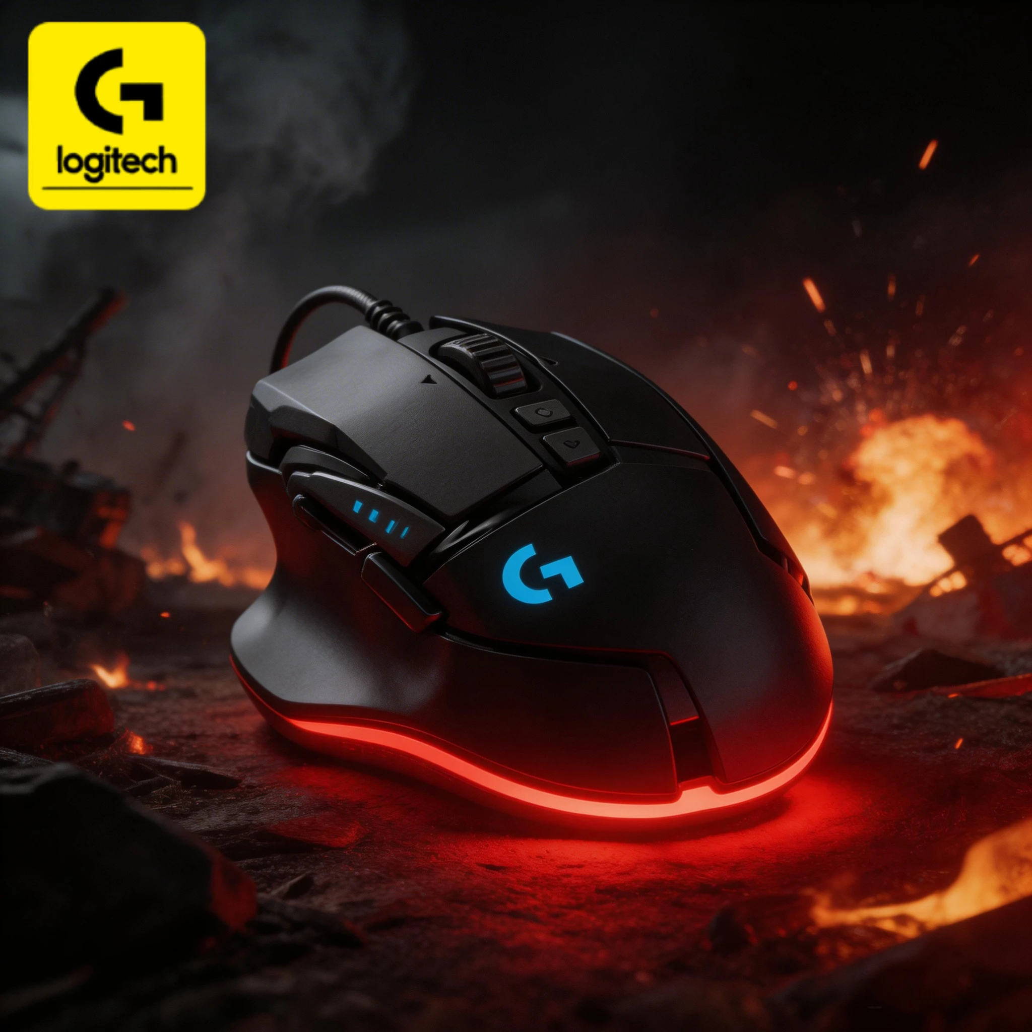 

Logitech G502 rechargeable gaming mouse, dual-mode connection, precise tracking, all-round performer for both office and gaming