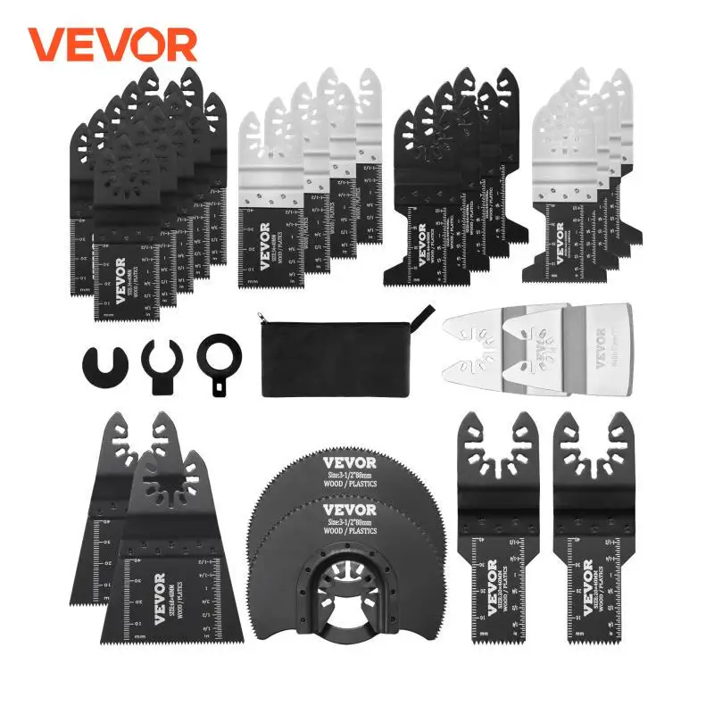 VEVOR 30PCS Multi Tool Blades Kits Universal Quick Release Oscillating Multi-Function Renovator Saw Blades for Dewalt Craftsman