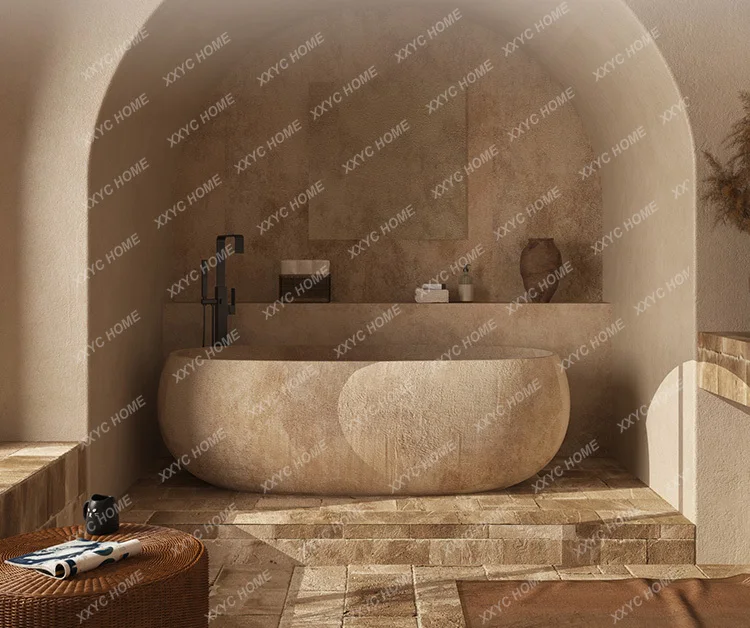 MMRetro Oval Bathtub, Compact Freestanding Soaking Tub for every Space, Heat Retention & Easy Clean, Body Contour, CustomizableY