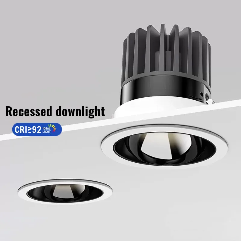 

Embedded LED downlights, anti-glare household, no main light, narrow bezel ceiling lights, 30° adjustable. Living room, bedroom