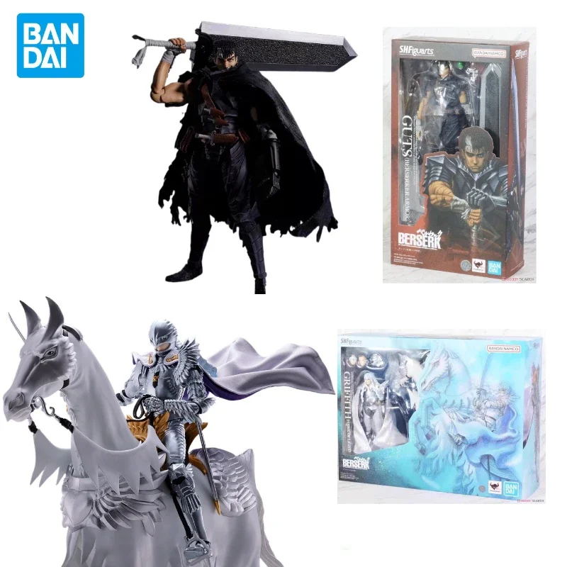 In Stock Original Bandai S.H.Figuarts Genuine Berserk Guts Griffith  Anime Action Figure Model Collectible Ornaments Toys Gifts