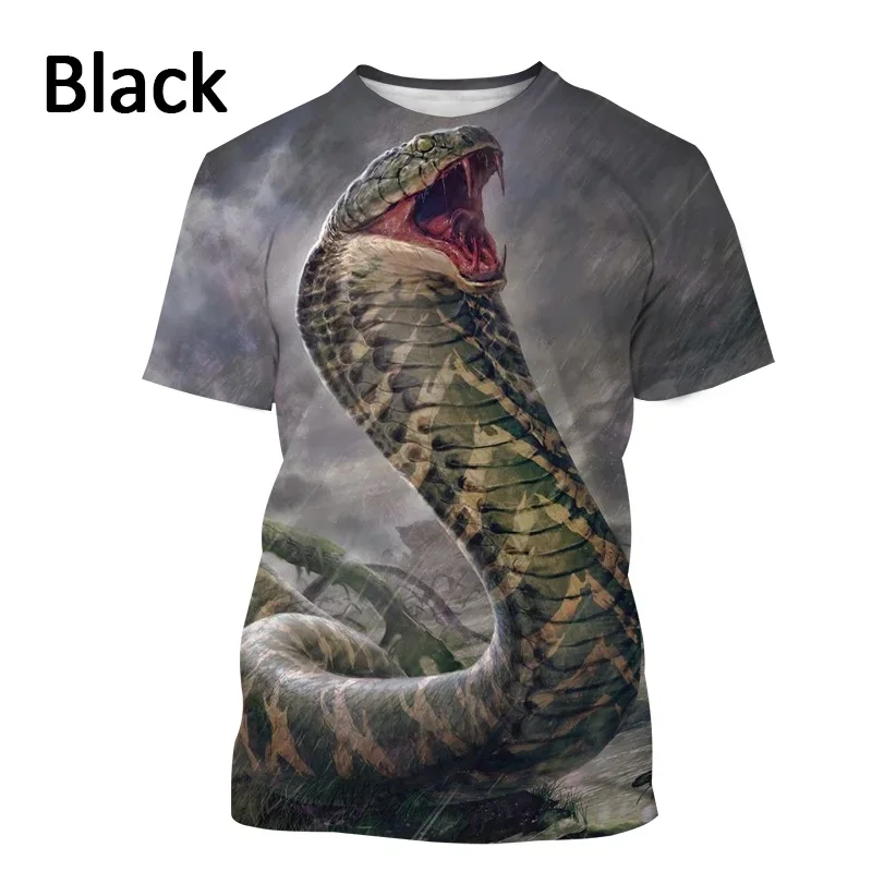 Men's Cobra Art Short-sleeve T Shirt Animal Snake Casual Fashion T Shirt Viper Harajuku Print Streetwear Top