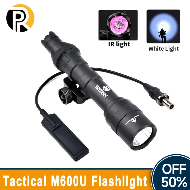 

WADSN Tactical Airsoft M600 M600U IR Illuminator Flashlight IR LED Lighting Hunting Weapon Light With Dual Function Switch Cap