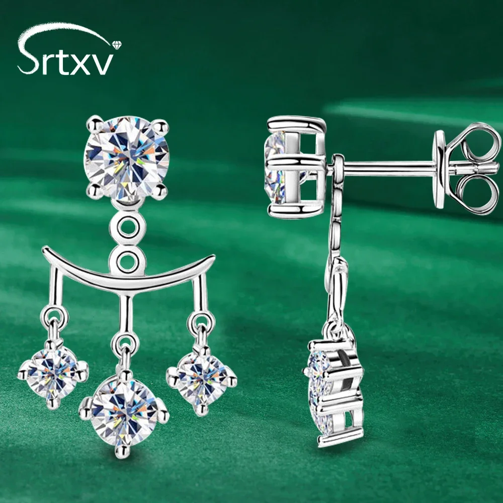 

Женские серьги-гвоздики с муассанитом 5 мм D VVS1, стерлинговое серебро S925, сверкающие свадебные серьги с бриллиантами, куртка, сертифицированные ювелирные изделия