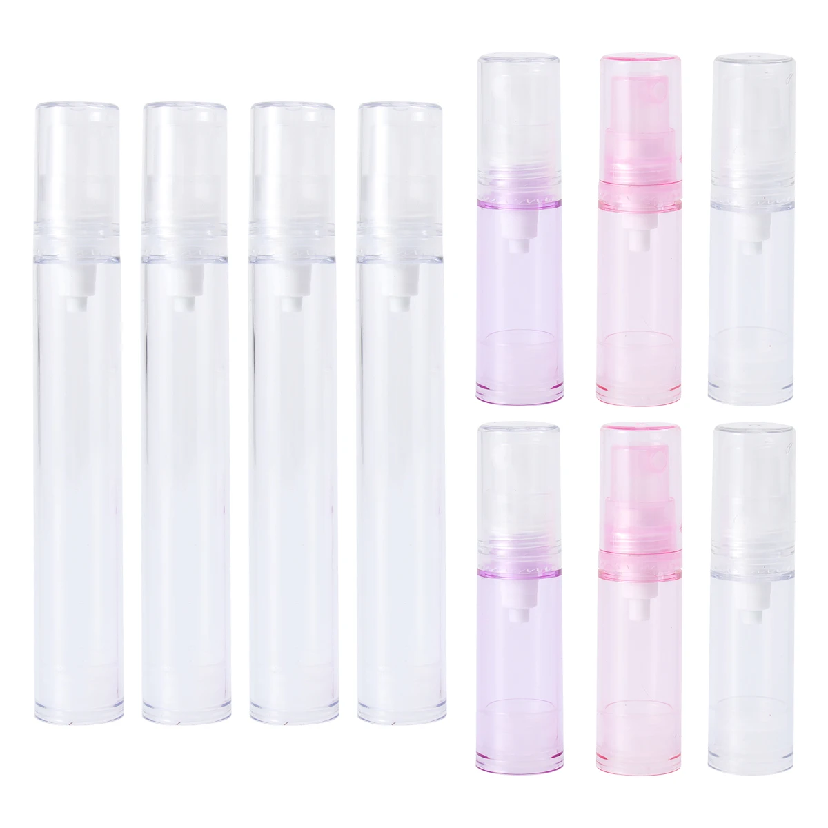 

10 Pcs Vacuum Lotion Bottle Empty Travel Refillable Portable Small AS Material Plastic Dispenser Emulsion Containers