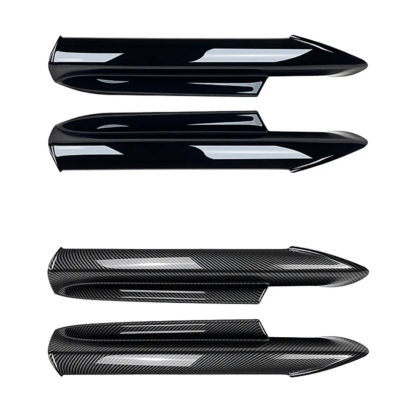 For BMW 3 Series E90 E91 M-Tech 320i 330i 2005-2008 Front Bumper Corner Splitter Diffuser ABS Plastic Gloss Black - view 5