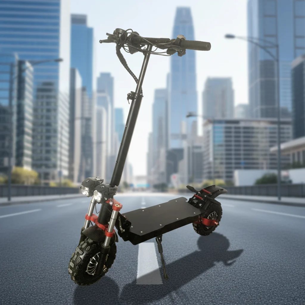 

Adult Folding Electric Scooter Front/Rear Suspension Brushless Motor Remote Control Lithium Battery Motorcycle Scooter