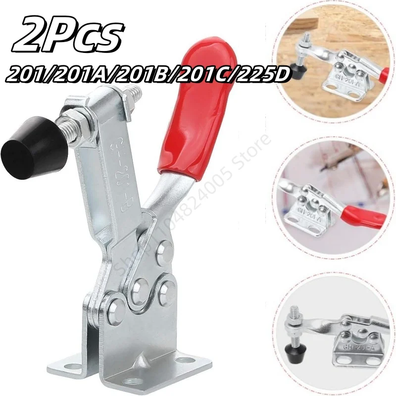 2 قطعة المشابك الأفقية الإفراج السريع قفل رافعة السحابة أداة اليد GH-201/201A/201B/201C/225D تبديل المشبك أداة نجارة #1
