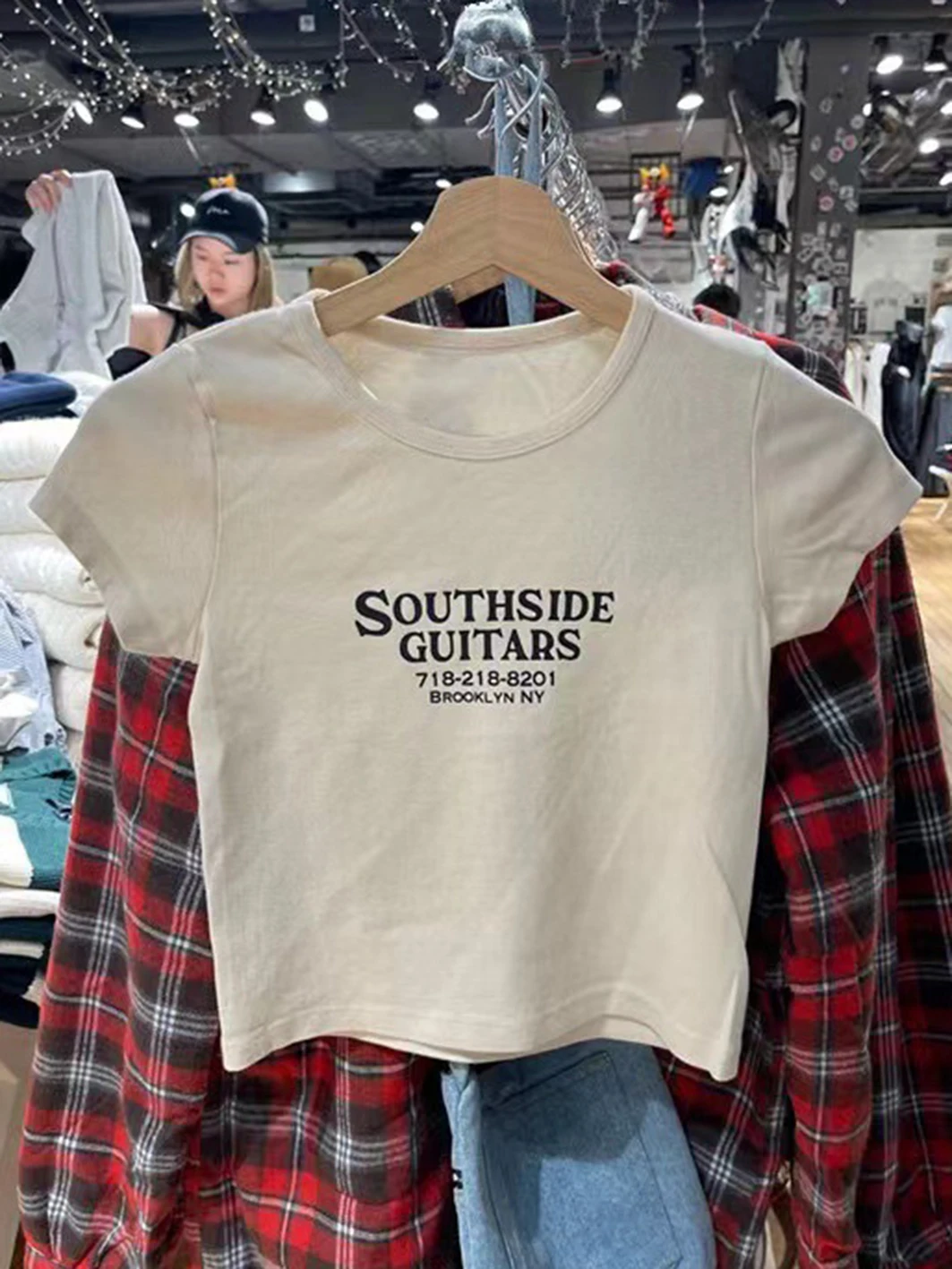 Southside Letter Print Crop Top Summer O-neck Short Sleeve Cropped Tshirt Woman Clothes Casual Vintage Classic Cotton Top Y2k