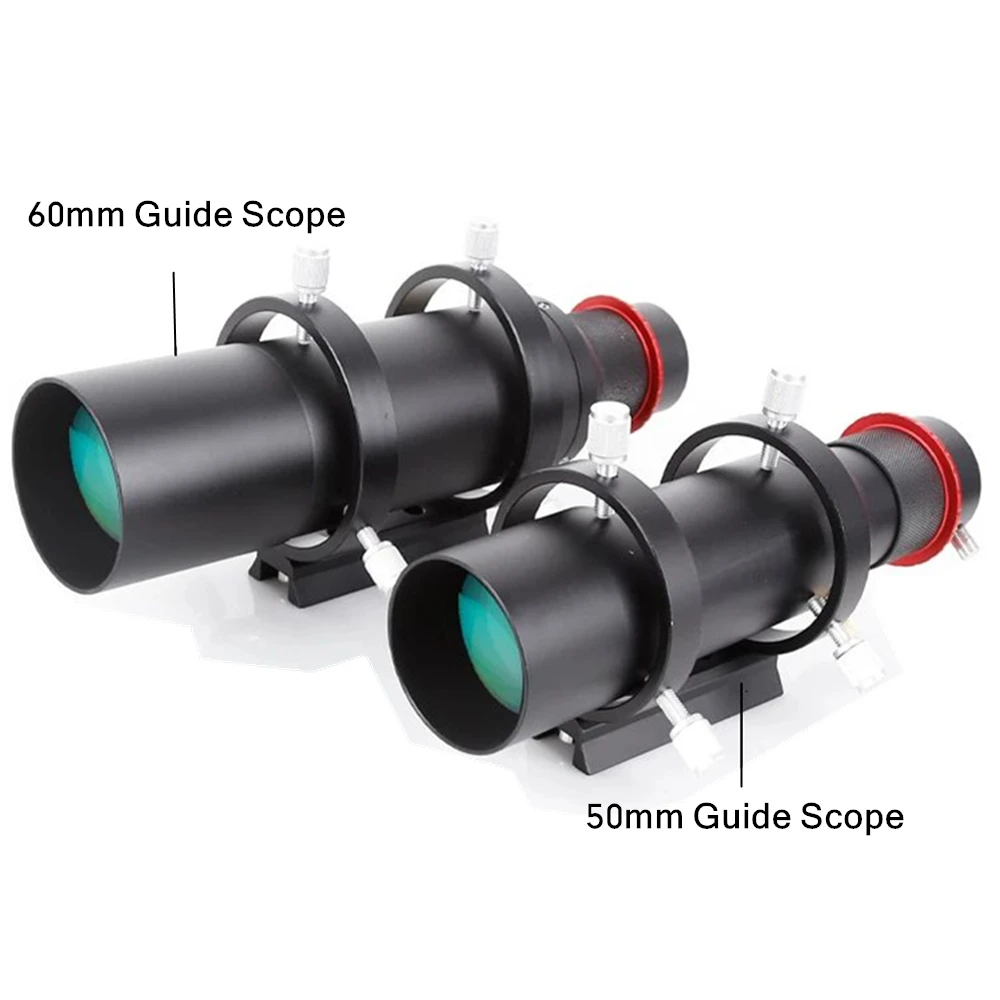 

50mm/60mm Guide Scope Fully Multi-Coated Green Film Guidescope with Bracket for Astronomical Telescope