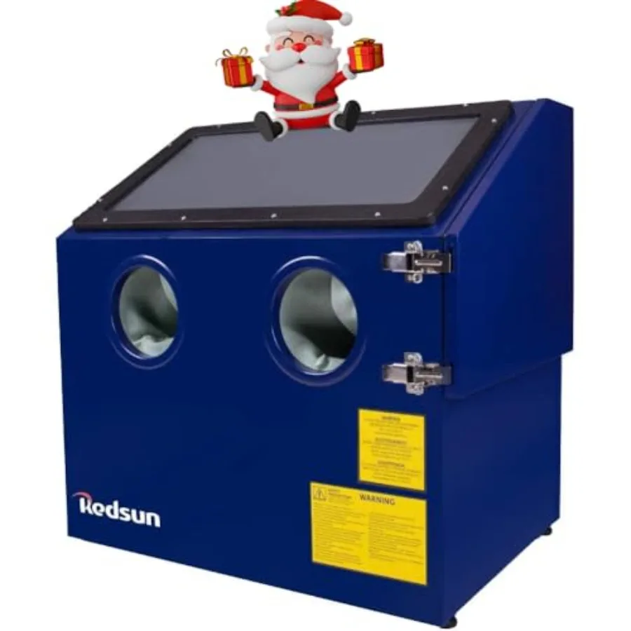 

Шкаф для песочного бластера Redsun — большой шкаф для песочного бластера на квадратный дюйм 40–120 фунтов на квадратный дюйм для стальных зернистости, стеклянных бусин, ореховых ракушек/разных