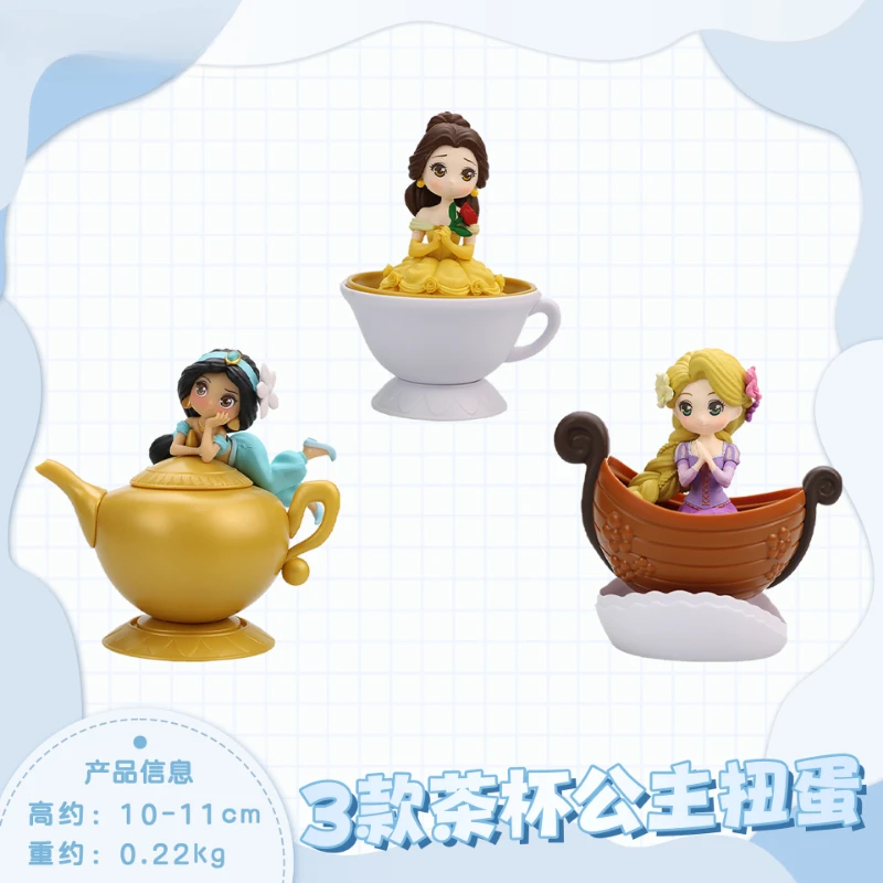 ตุ๊กตาเจ้าหญิงดิสนีย์เจ้าหญิงกาชาปุน3/4/6/12ชิ้นของขวัญตกแต่งหน้าเค้กเด็กตุ๊กตาขยับแขนขาได้