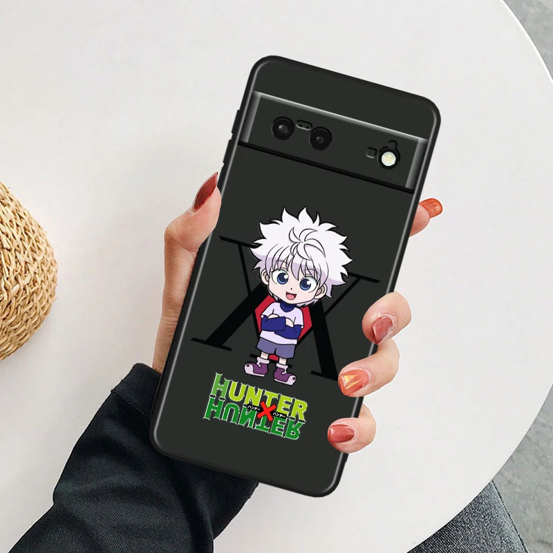 Hunter×Hunter Animation Shockproof Cover For Google Pixel 8 7A 6A 5A 5 4 4A XL Pro 5G Black Phone Case Soft Fundas Capa